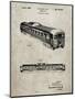 PP1006-Sandstone Railway Passenger Car Patent Poster-Cole Borders-Mounted Giclee Print