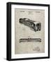 PP1006-Sandstone Railway Passenger Car Patent Poster-Cole Borders-Framed Giclee Print