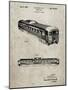 PP1006-Sandstone Railway Passenger Car Patent Poster-Cole Borders-Mounted Giclee Print