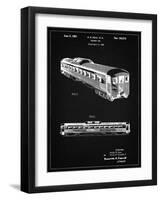 PP1006-Vintage Black Railway Passenger Car Patent Poster-Cole Borders-Framed Giclee Print