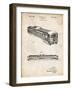 PP1006-Vintage Parchment Railway Passenger Car Patent Poster-Cole Borders-Framed Giclee Print