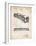 PP1006-Vintage Parchment Railway Passenger Car Patent Poster-Cole Borders-Framed Giclee Print