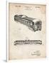 PP1006-Vintage Parchment Railway Passenger Car Patent Poster-Cole Borders-Framed Giclee Print