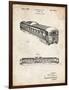 PP1006-Vintage Parchment Railway Passenger Car Patent Poster-Cole Borders-Framed Giclee Print