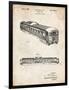 PP1006-Vintage Parchment Railway Passenger Car Patent Poster-Cole Borders-Framed Giclee Print