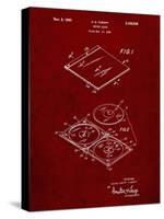 PP1008-Burgundy Record Album Patent Poster-Cole Borders-Stretched Canvas