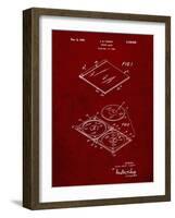 PP1008-Burgundy Record Album Patent Poster-Cole Borders-Framed Giclee Print