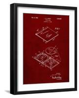 PP1008-Burgundy Record Album Patent Poster-Cole Borders-Framed Giclee Print
