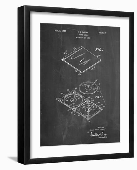 PP1008-Chalkboard Record Album Patent Poster-Cole Borders-Framed Giclee Print