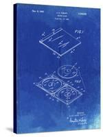 PP1008-Faded Blueprint Record Album Patent Poster-Cole Borders-Stretched Canvas