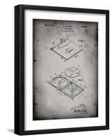 PP1008-Faded Grey Record Album Patent Poster-Cole Borders-Framed Giclee Print