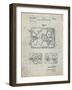 PP1009-Antique Grid Parchment Record Player Patent Poster-Cole Borders-Framed Giclee Print