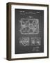 PP1009-Black Grid Record Player Patent Poster-Cole Borders-Framed Giclee Print