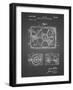 PP1009-Black Grid Record Player Patent Poster-Cole Borders-Framed Giclee Print