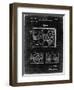 PP1009-Black Grunge Record Player Patent Poster-Cole Borders-Framed Giclee Print
