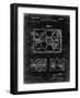 PP1009-Black Grunge Record Player Patent Poster-Cole Borders-Framed Giclee Print