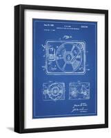 PP1009-Blueprint Record Player Patent Poster-Cole Borders-Framed Giclee Print