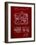 PP1009-Burgundy Record Player Patent Poster-Cole Borders-Framed Giclee Print