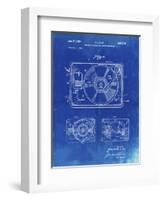 PP1009-Faded Blueprint Record Player Patent Poster-Cole Borders-Framed Giclee Print