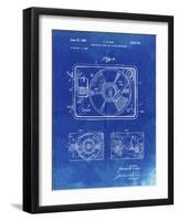 PP1009-Faded Blueprint Record Player Patent Poster-Cole Borders-Framed Giclee Print