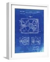 PP1009-Faded Blueprint Record Player Patent Poster-Cole Borders-Framed Giclee Print