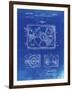 PP1009-Faded Blueprint Record Player Patent Poster-Cole Borders-Framed Giclee Print