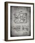 PP1009-Faded Grey Record Player Patent Poster-Cole Borders-Framed Giclee Print