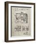 PP1009-Sandstone Record Player Patent Poster-Cole Borders-Framed Giclee Print