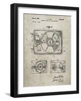 PP1009-Sandstone Record Player Patent Poster-Cole Borders-Framed Giclee Print