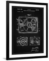 PP1009-Vintage Black Record Player Patent Poster-Cole Borders-Framed Giclee Print