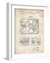 PP1009-Vintage Parchment Record Player Patent Poster-Cole Borders-Framed Giclee Print