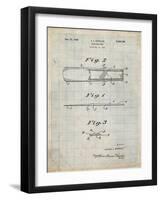 PP1010-Antique Grid Parchment Reed Patent Poster-Cole Borders-Framed Giclee Print