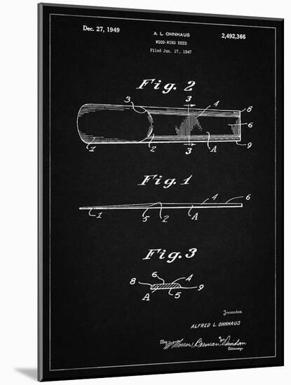 PP1010-Vintage Black Reed Patent Poster-Cole Borders-Mounted Giclee Print