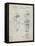 PP1011-Antique Grid Parchment Remington Electric Shaver Patent Poster-Cole Borders-Framed Stretched Canvas
