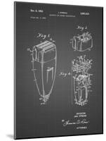 PP1011-Black Grid Remington Electric Shaver Patent Poster-Cole Borders-Mounted Giclee Print