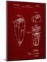 PP1011-Burgundy Remington Electric Shaver Patent Poster-Cole Borders-Mounted Premium Giclee Print