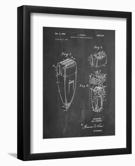 PP1011-Chalkboard Remington Electric Shaver Patent Poster-Cole Borders-Framed Premium Giclee Print