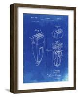 PP1011-Faded Blueprint Remington Electric Shaver Patent Poster-Cole Borders-Framed Giclee Print