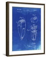 PP1011-Faded Blueprint Remington Electric Shaver Patent Poster-Cole Borders-Framed Giclee Print