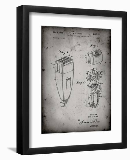 PP1011-Faded Grey Remington Electric Shaver Patent Poster-Cole Borders-Framed Premium Giclee Print