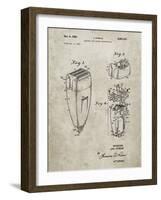 PP1011-Sandstone Remington Electric Shaver Patent Poster-Cole Borders-Framed Giclee Print