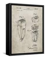 PP1011-Sandstone Remington Electric Shaver Patent Poster-Cole Borders-Framed Stretched Canvas