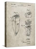 PP1011-Sandstone Remington Electric Shaver Patent Poster-Cole Borders-Stretched Canvas