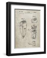 PP1011-Sandstone Remington Electric Shaver Patent Poster-Cole Borders-Framed Premium Giclee Print