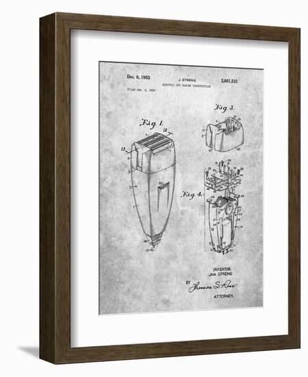 PP1011-Slate Remington Electric Shaver Patent Poster-Cole Borders-Framed Giclee Print