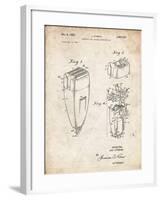 PP1011-Vintage Parchment Remington Electric Shaver Patent Poster-Cole Borders-Framed Giclee Print