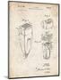 PP1011-Vintage Parchment Remington Electric Shaver Patent Poster-Cole Borders-Mounted Premium Giclee Print