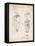 PP1011-Vintage Parchment Remington Electric Shaver Patent Poster-Cole Borders-Framed Stretched Canvas