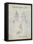 PP1014-Antique Grid Parchment Robert the Robot 1955 Toy Robot Patent Poster-Cole Borders-Framed Stretched Canvas