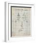 PP1014-Antique Grid Parchment Robert the Robot 1955 Toy Robot Patent Poster-Cole Borders-Framed Giclee Print